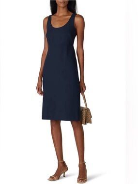 Club Monaco Button Back Vent Dress Size 2 Office Wedding Classic Old Money